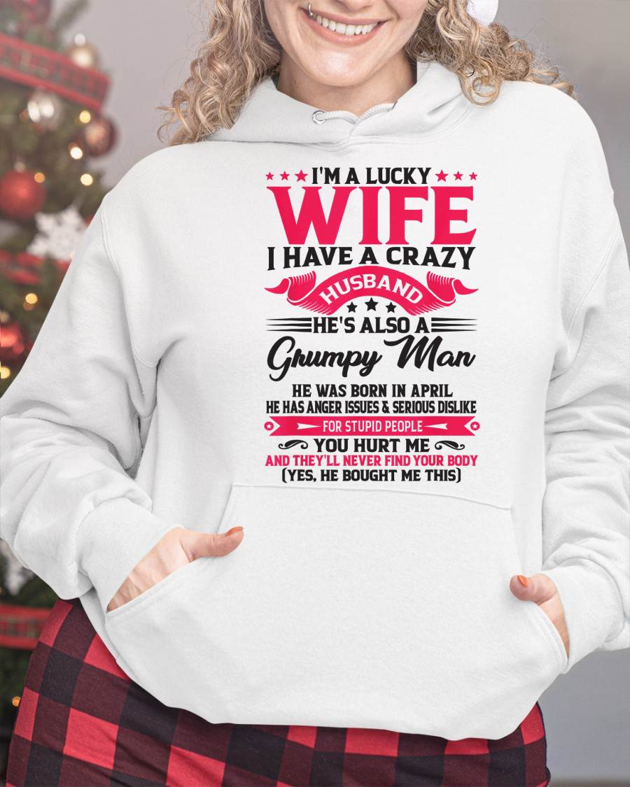 APRIL - TO MY WIFE - I'M A LUCKY WIFE - GIFT FROM HUSBAND - SNOW04 (SKU10-136-04)