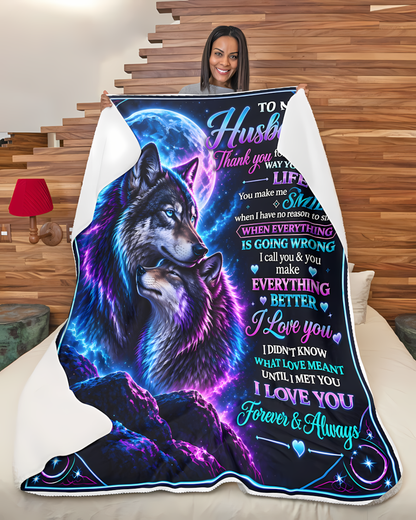 BLANKET FOR HUSBAND – COMFORT & WARMTH GIFT FROM WIFE- SNOW00 (SKU2609-178)