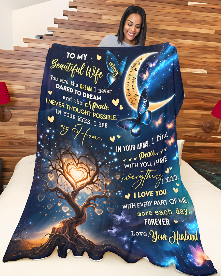 BLANKET FOR WIFE – COMFORT & WARMTH GIFT FROM HUSBAND- SNOW00 (SKU2609-188)