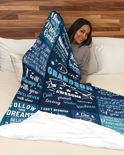 Special Gift For Your Grandson Blanket - From Grandma (SKU2607-228)