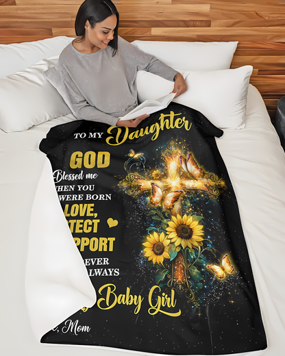 Special Gift For Your Daughter Blanket - From Mom (SKU2608-327)