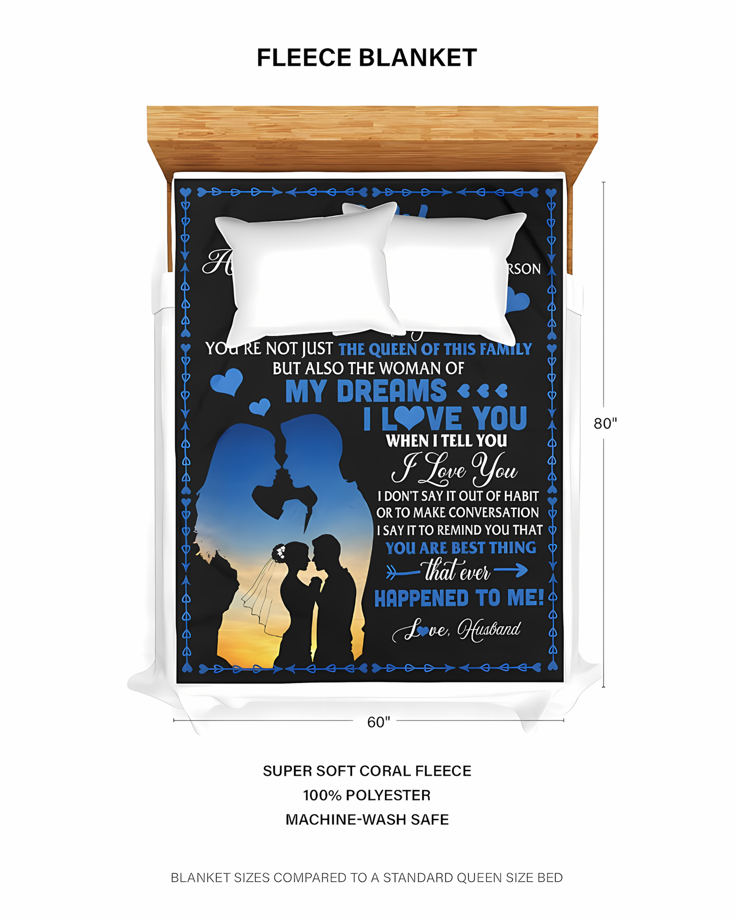 Special Gift For Your Wife Blanket - From Husband (SKU2606-276)