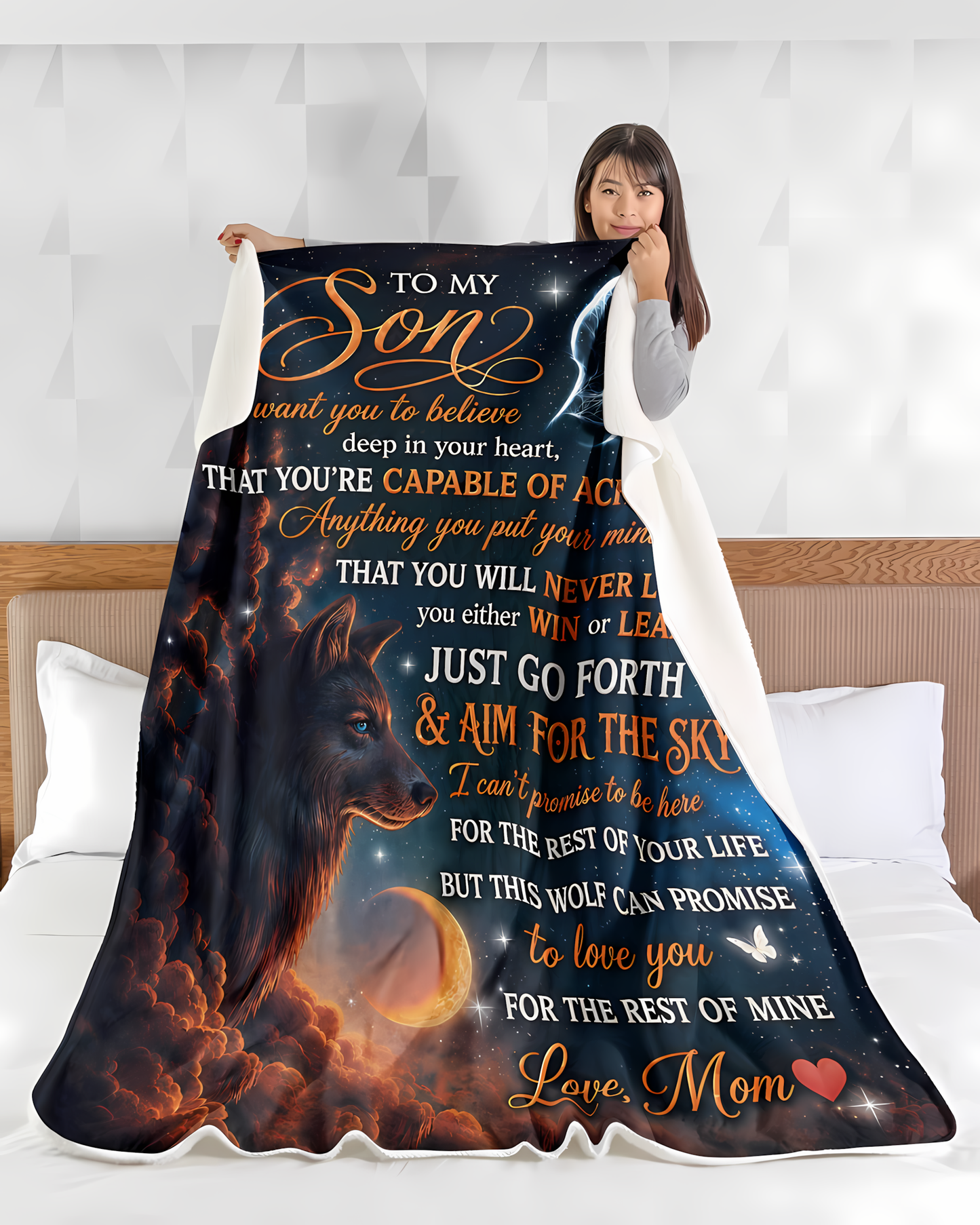 Special Gift For Your Son Blanket - From Mom (SKU2606-11)