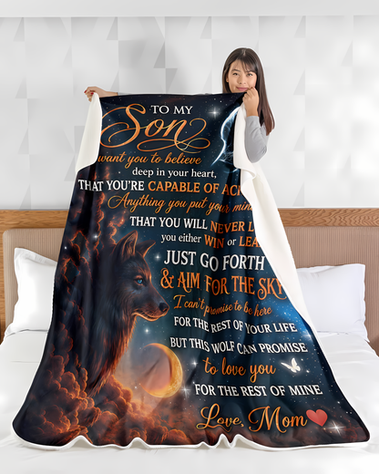 Special Gift For Your Son Blanket - From Mom (SKU2606-11)