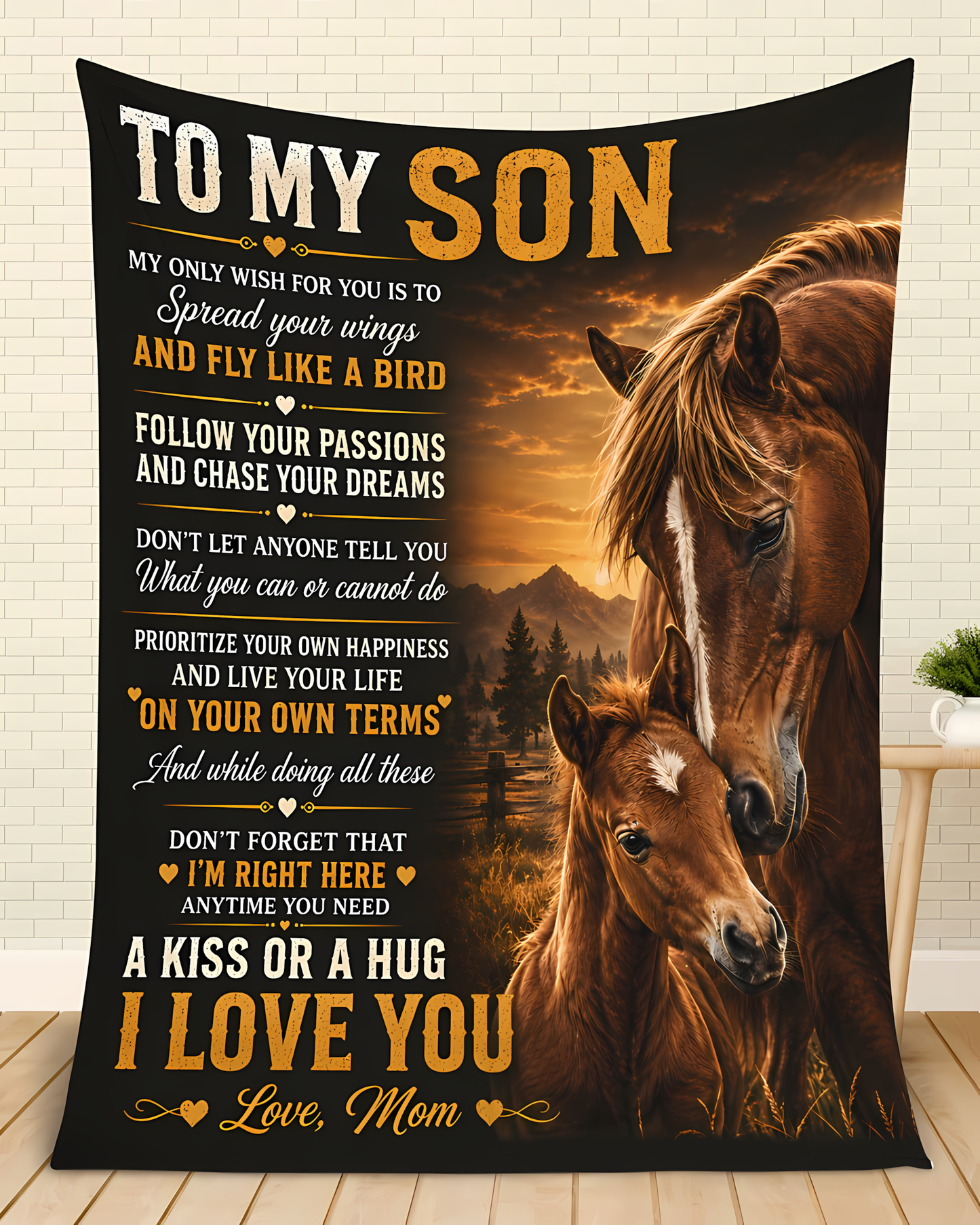 Special Gift For Your Son Blanket - From Mom (SKU2606-82)