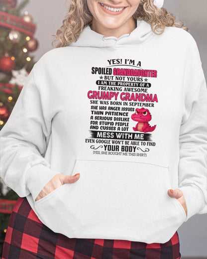 SEPTEMBER - YES, I'M A SPOILED GRANDDAUGHTER - GIFT FROM GRANDMA - snow09 (SKU09-96-09)