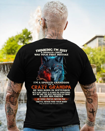 SEPTEMBER - SPOILED GRANDSON - GIFT FROM GRANDPA - SNOW09 (SKU26T-01-43-09)