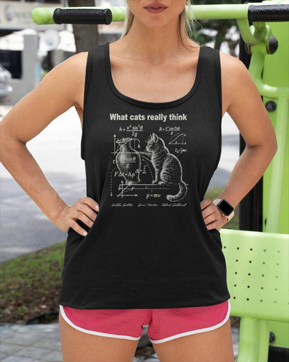 Funny Cat Physics Humor Design What Cats Really Think T-Shirt