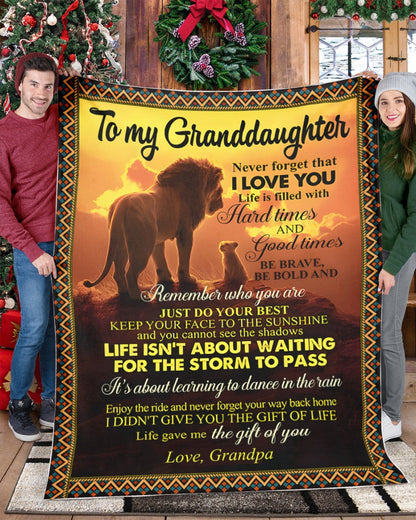 Special Gift For Your Granddaughter Blanket - From Grandpa (SKUB11-99)
