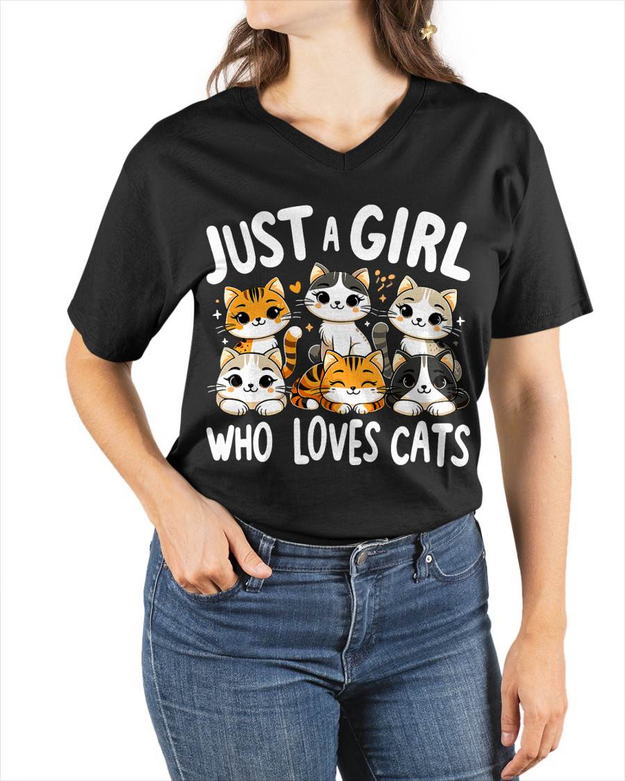 Cats Lover Just A Girl Who Loves Cat T-Shirt