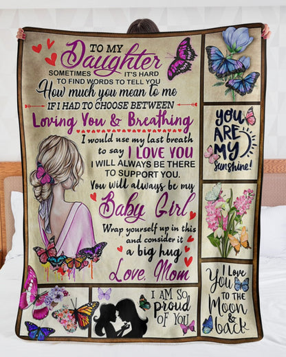 Special Gift For Your Daughter Blanket - From Mom