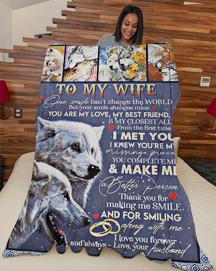 To My Wife - Special gift for your wife - from husband blanket