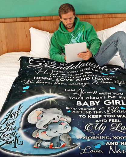 Special Gift For Your Granddaughter Blanket - From Nana (SKU-CHAU-B01)