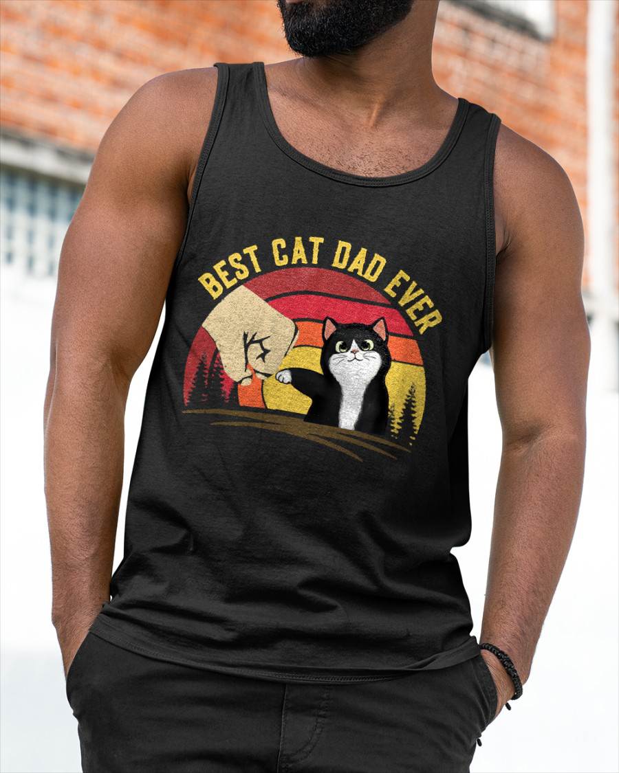 Cat Daddy Father's Day Cat Dad, Retro Best cat Dad Ever T-Shirt