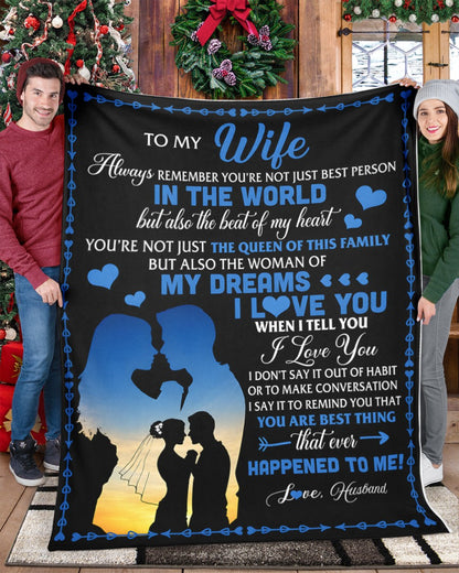 Special Gift For Your Wife Blanket - From Husband (SKU2606-276)
