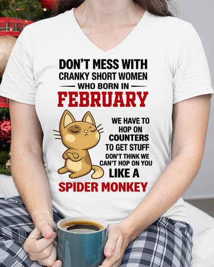 FEBRUARY SHIRT, DON'T MESS WITH SHORT LADY - FMA SNOW02 (SKU2603-310-02)