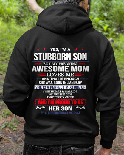 JANUARY, WE ARE THE BEST PARTNERS IN CRIME - GIFT SHIRT FROM MOM TO SON - SNOW01 (SKU2603-182-01)