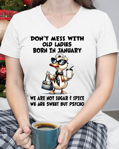 JANUARY SHIRT, WE ARE NOT SUGAR & SPICE WE ARE SWEET BUT PSYCHO - SNOW01 (SKU2606-207-01)