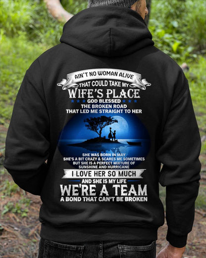 MAY, WE’RE A BOND THAT CAN’T BE BROKEN – GIFT T SHIRT FROM WIFE – SNOW05 (SKU2602-169-05)
