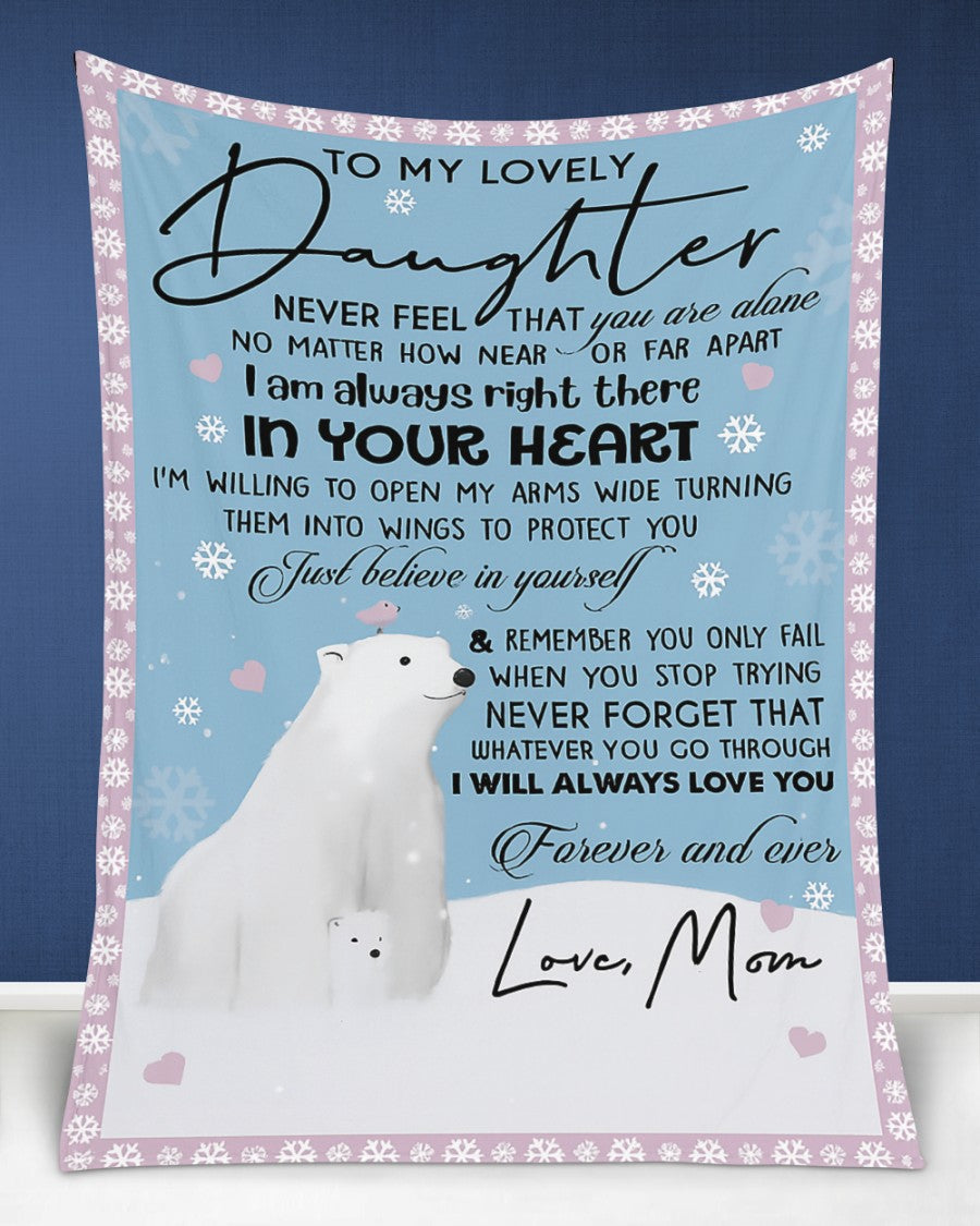 Special Gift For Your Daughter Blanket - From Mom01