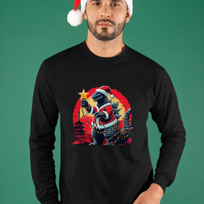 Xmas Christmas Santazilla Funny Holiday Monster Dinosaur T-Shirt - Christmas Unisex T-Shirt/Hoodie/Sweatshirt - SNOW00