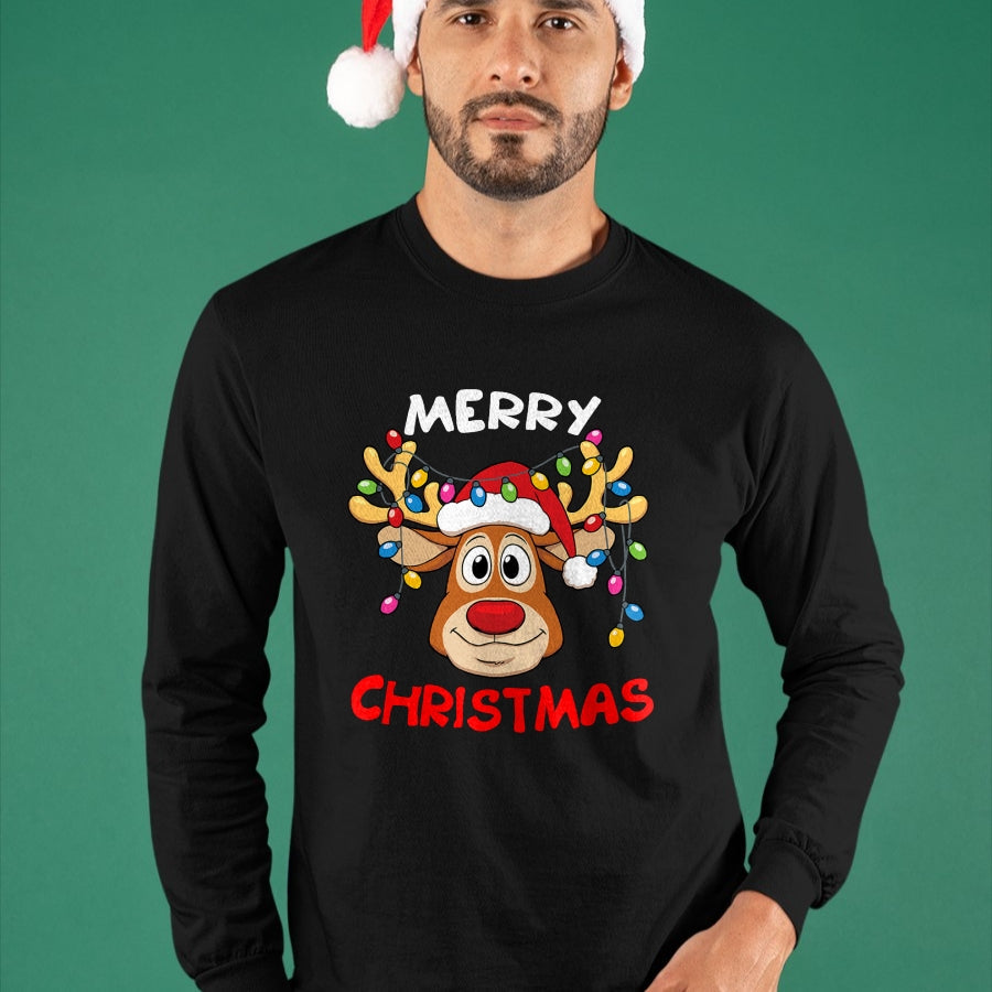 Merry Christmas Reindeer Xmas Family Men Women T-Shirt - Christmas Unisex T-Shirt/Hoodie/Sweatshirt - SNOW00