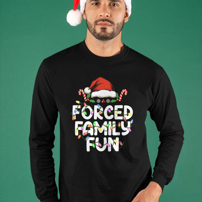 Forced Family Fun Christmas Pajamas Funny T-Shirt - Christmas Unisex T-Shirt/Hoodie/Sweatshirt - SNOW00