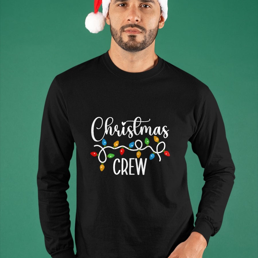 Christmas Crew Xmas Lights Family Matching Pajamas Holiday T-Shirt - Christmas Unisex T-Shirt/Hoodie/Sweatshirt - SNOW00