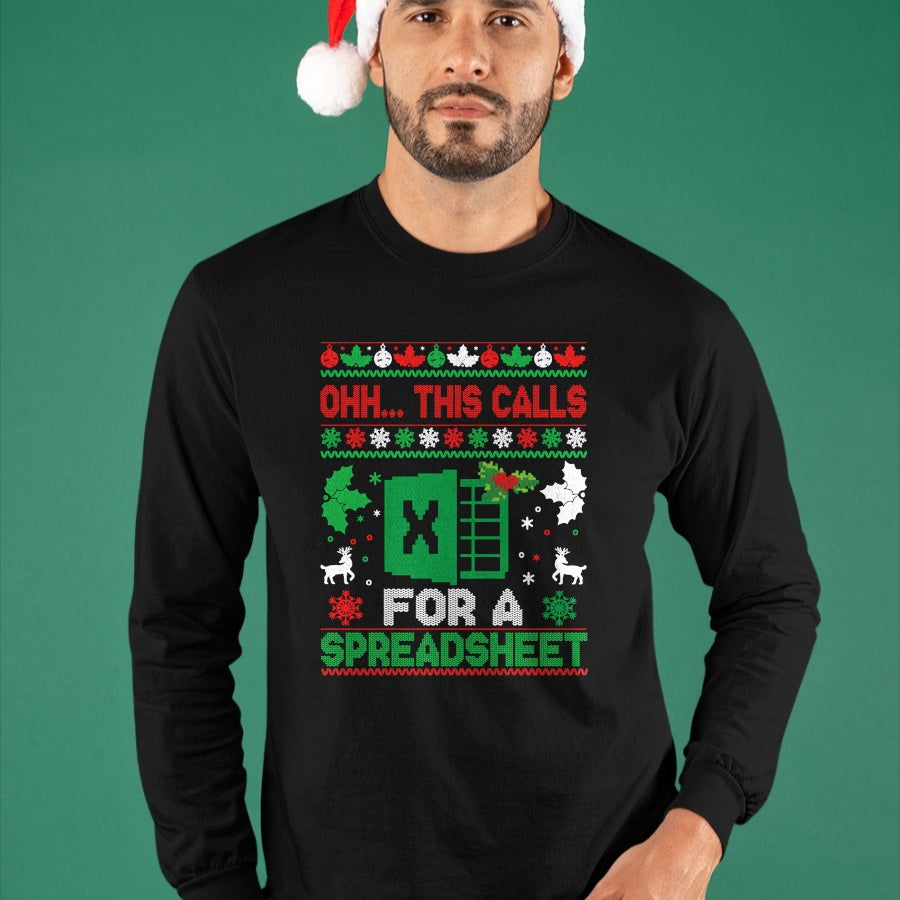 Oh this calls for a Spreadsheet Christmas sweater Excel Sweatshirt - Christmas Unisex T-Shirt/Hoodie/Sweatshirt - SNOW00