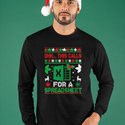 Oh this calls for a Spreadsheet Christmas sweater Excel Sweatshirt - Christmas Unisex T-Shirt/Hoodie/Sweatshirt - SNOW00