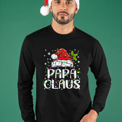 Papa Claus Christmas Lights Pajama Family Matching T-Shirt - Christmas Unisex T-Shirt/Hoodie/Sweatshirt - SNOW00