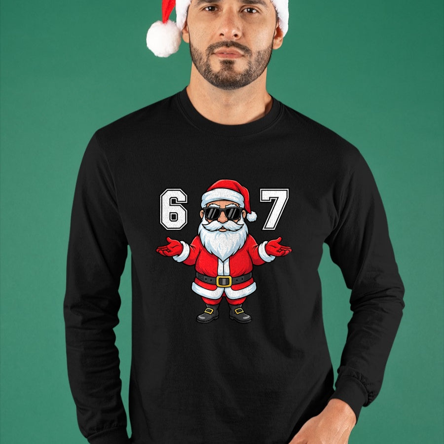 67 Meme Six Seven 6 7 Funny Santa Matching Xmas 67 Christmas T-Shirt - Christmas Unisex T-Shirt/Hoodie/Sweatshirt - SNOW00 (Copy)
