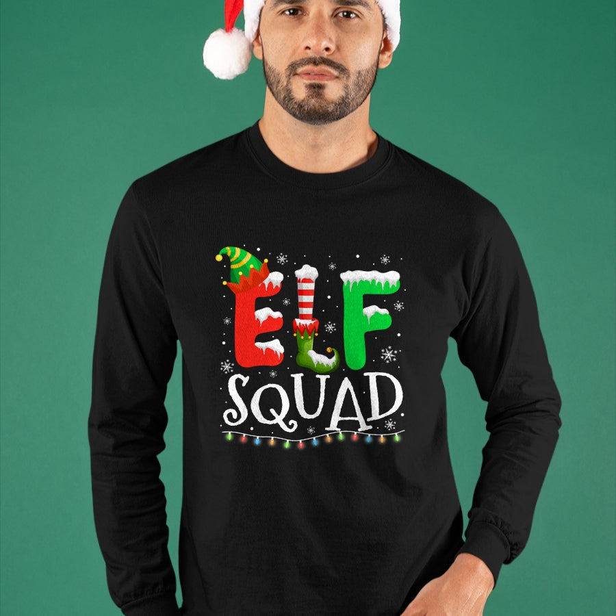 Elf Family Christmas Matching Pajamas Xmas Elf Squad T-Shirt - Christmas Unisex T-Shirt/Hoodie/Sweatshirt - SNOW00