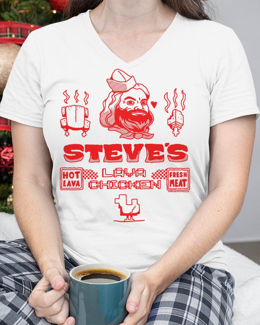 A Minecraft Movie Steve's Lava Chicken Restaurant Logo T-Shirt