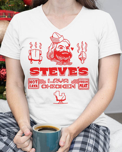 A Minecraft Movie Steve's Lava Chicken Restaurant Logo T-Shirt