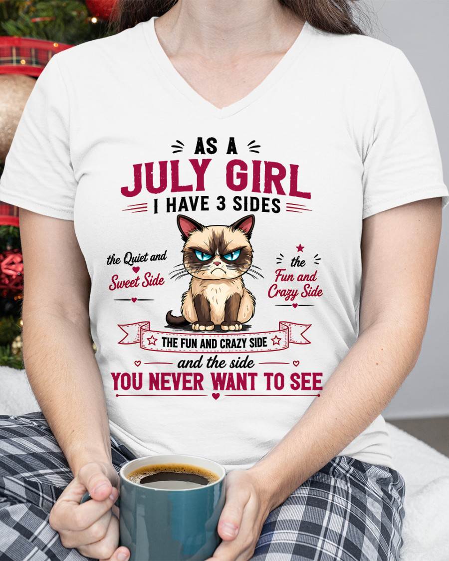 JULY SHIRT, I HAVE 3 SIDES - SNOW07 (SKU2605-101-07)