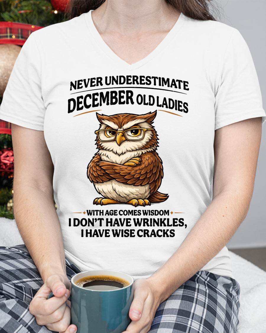 DECEMBER SHIRT, With age comes wisdom - FMA SNOW12 (SKU2604-101-12)