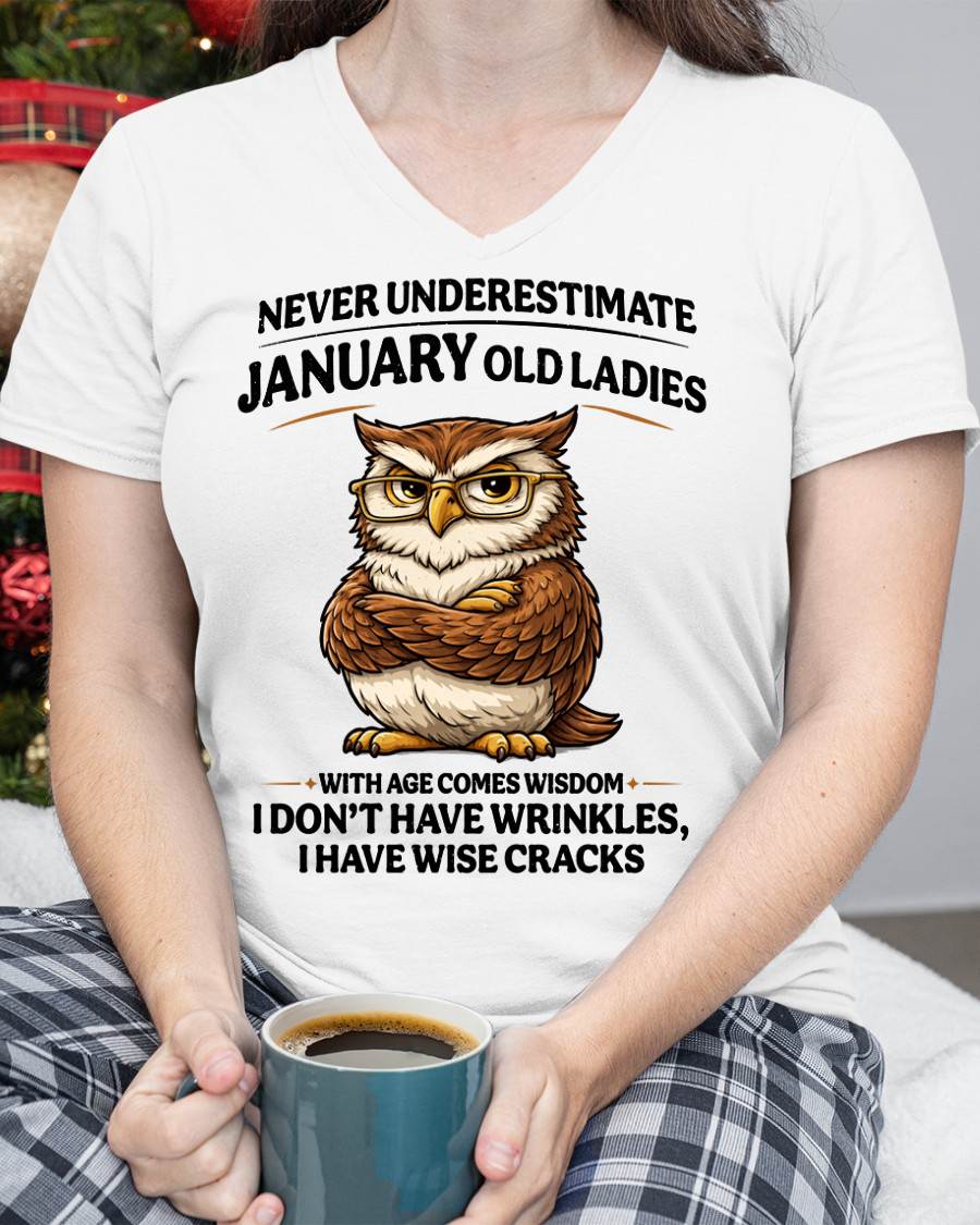 JANUARY SHIRT, With age comes wisdom - FMA SNOW01 (SKU2604-101-01)