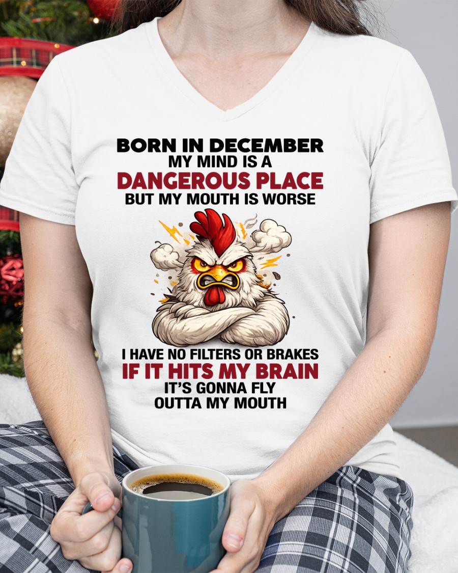 DECEMBER SHIRT, MY MIND IS A DANGEROUS PLACE - SNOW12 (SKU2605-114-12)