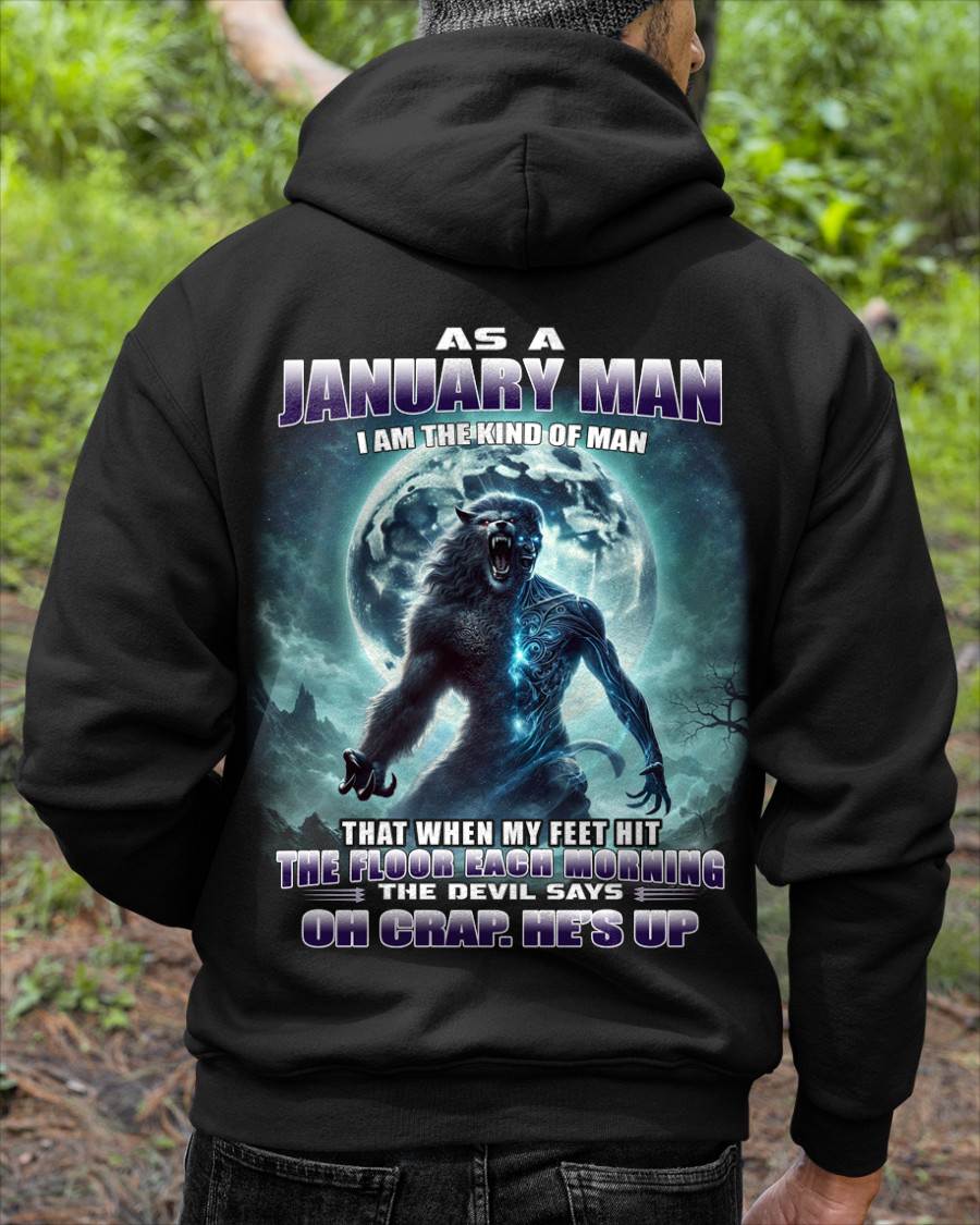 JANUARY SHIRT, OH CRAP HE'S UP - MAN SNOW01 (SKU2604-96-01)