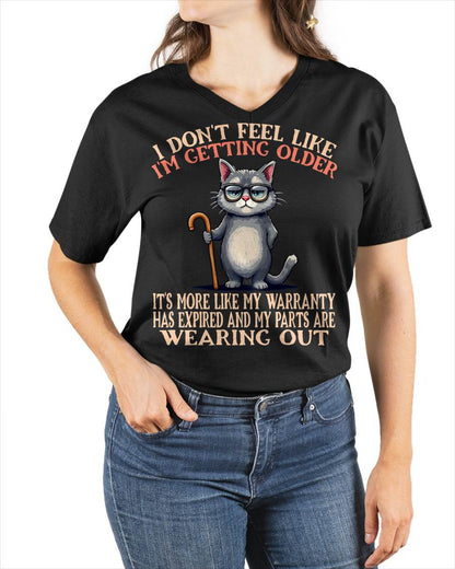 I Don't Feel Like I'm Getting Older Seniors Funny Aging Cat T-Shirt