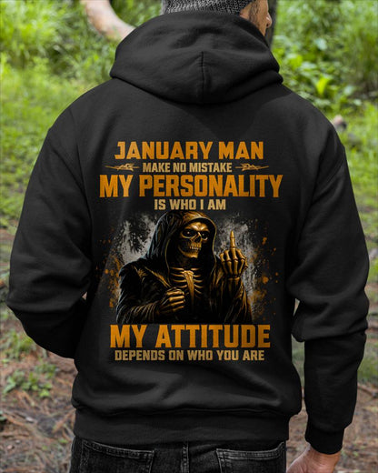 JANUARY SHIRT, MY PERSONALITY IS WHO I AM - SNOW MALE01 (SKU2608-108-01)