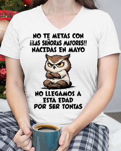 MAYO SHIRT, NO TE METAS CON MUJERES MAYORES - FMA SNOW05 (SKU2604-163-05)