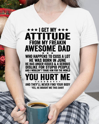 JUNE, I WOULDN'T TRADE HIM FOR THE WORLD - GIFT T SHIRT FROM DAD FOR DAUGHTER - SNOW06 (SKU2604-69-06)
