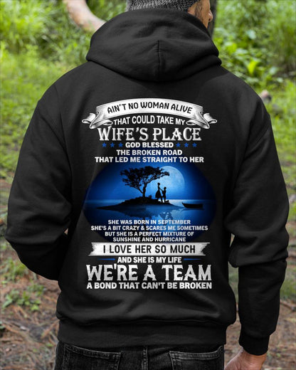 SEPTEMBER, WE’RE A BOND THAT CAN’T BE BROKEN – GIFT T SHIRT FROM WIFE – SNOW09 (SKU2602-169-09)