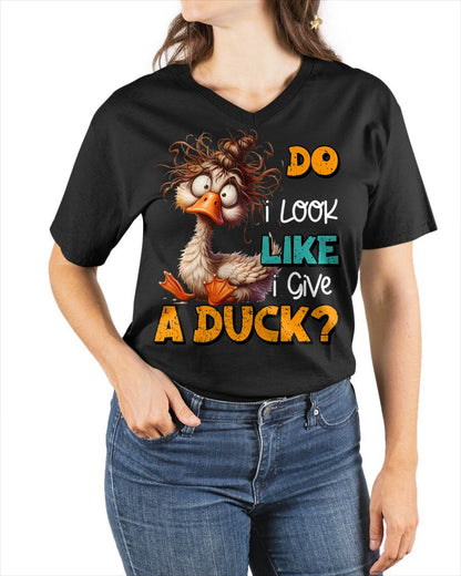 Do I Look Like I Give A Duck Funny Duck Meme T-Shirt
