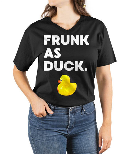 Frunk as Duck Funny Rubber Ducky Drinking Meme Humor T-Shirt