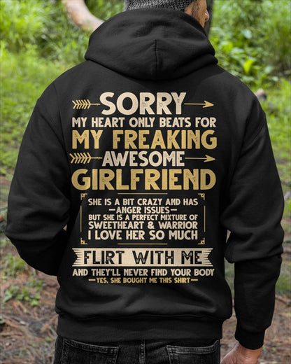 SORRY MY HEART ONLY BEATS FOR MY GIRLFRIEND – GIFT T SHIRT FROM WIFE FOR HUSBAND – SNOW MALE00 (SKU2602-23-00)