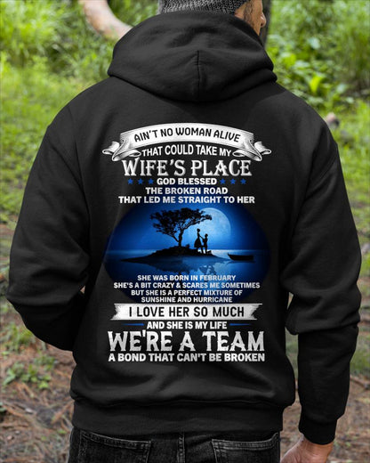 FEBRUARY, WE’RE A BOND THAT CAN’T BE BROKEN – GIFT T SHIRT FROM WIFE – SNOW02 (SKU2602-169-02)