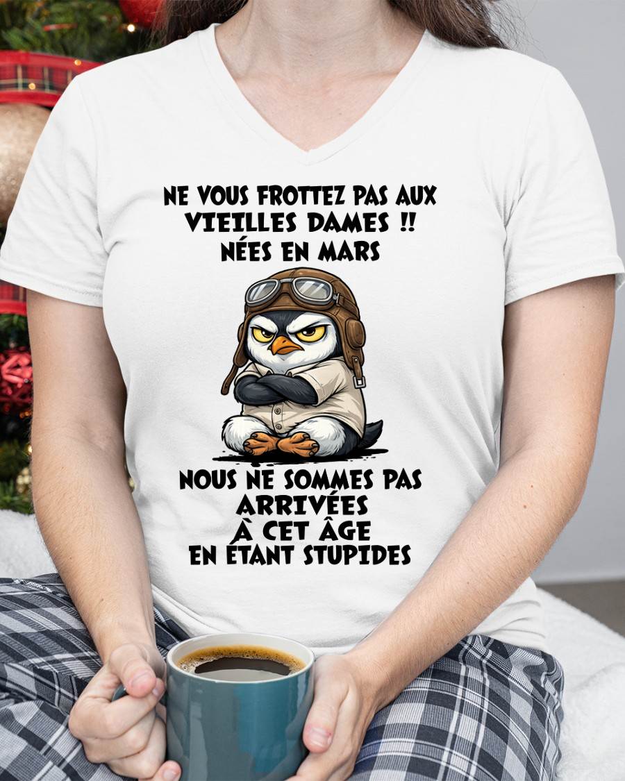 MARS SHIRT NE VOUS FROTTEZ PAS AUX VIEILLES DAMES - SNOW03 (SKU2605-132-03)